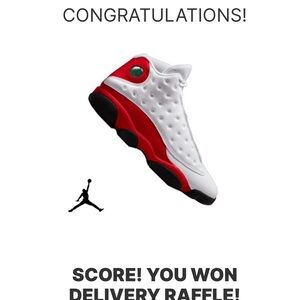 Air Jordan 13 Retro "Cherry" White University Red Confirmed Raffle Win Size 11